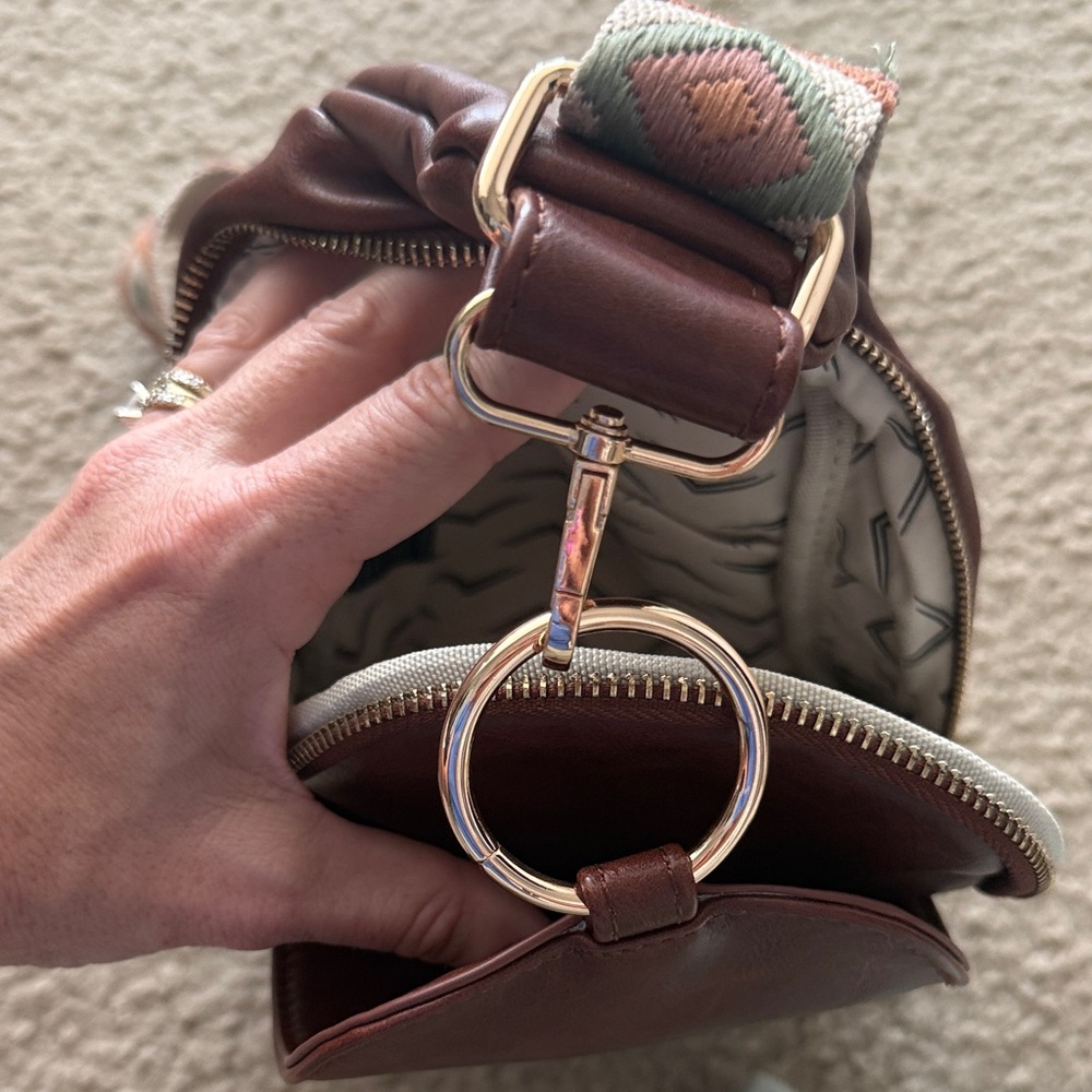 Altar'd State Brown Backpack With Patterned Strap - image 6